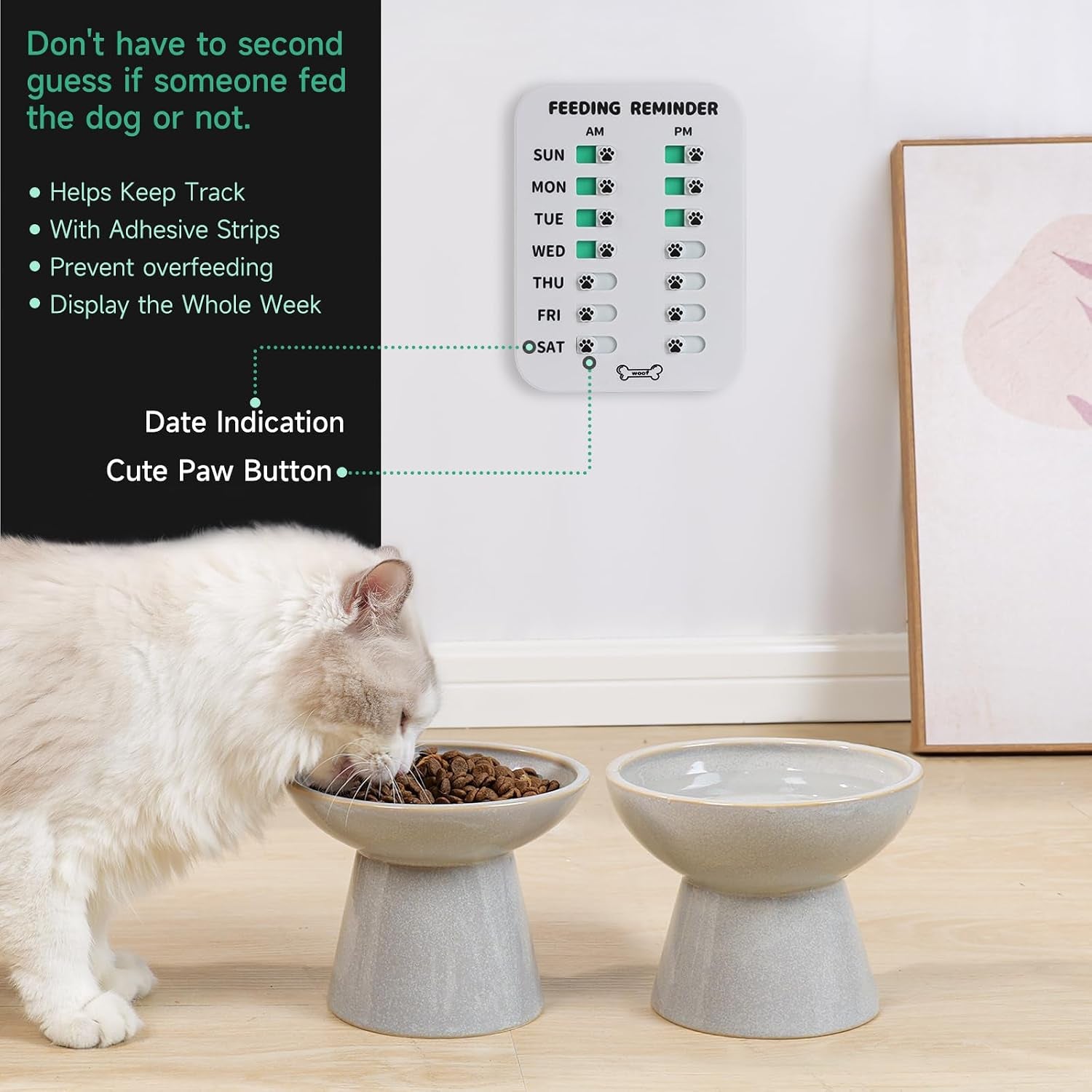 yauyik-dog-feeding-reminder-magnetic-reminder-sticker-am-pm-daily-indication-chart-feed-your-pets-fridge-magnets-and-double-sided-tape-helps-you-to-track-pet-feeding-medication-white