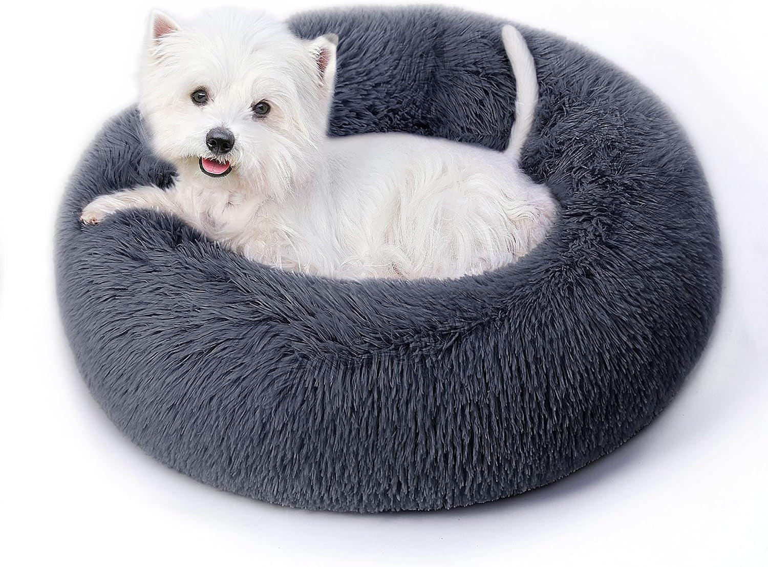 calming-round-dog-bed-cat-bed-for-indoor-cats-medium-size-washable-anti-slip-anti-anxiety-donut-dog-beds-for-small-dogs-cats-fluffy-plush-soft-dog-bed20-inch-light-grey