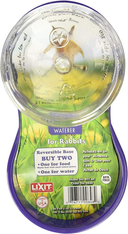 Lixit Reversible Waterer/Feeder for Rabbits and Other Small Animals. (Pack of 1),Purple4