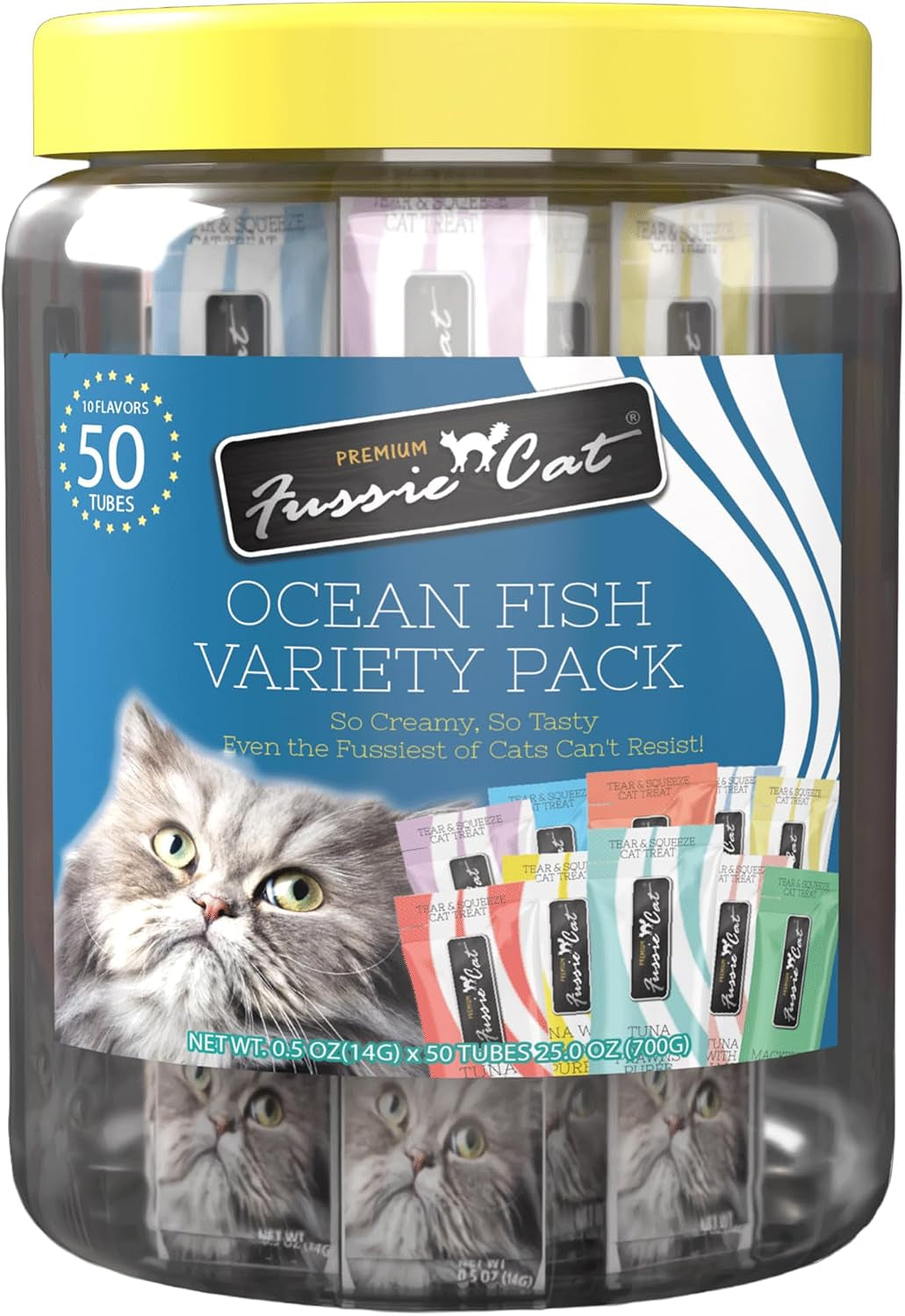 fussie-cat-0-5-ounces-each-50-tubes-ocean-fish-variety-10-flavors