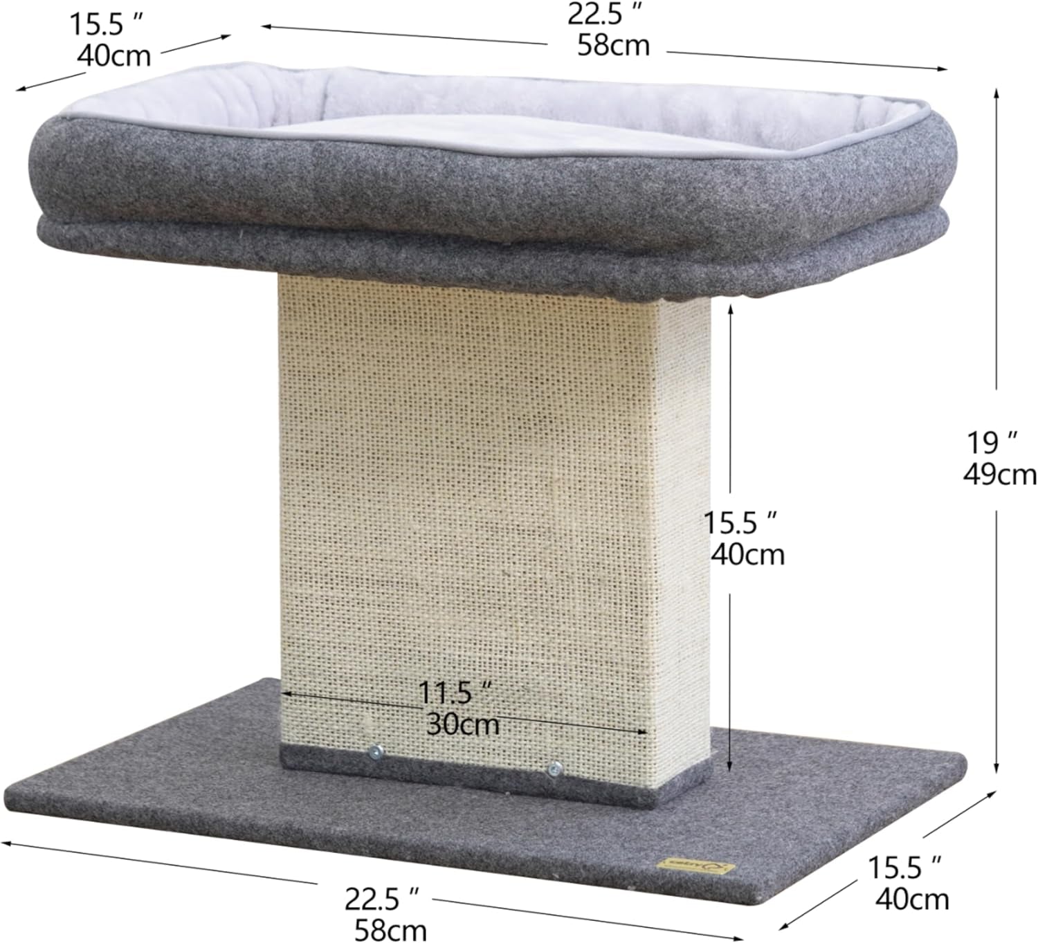 catry-cat-perch-with-washable-replaceable-bed-wide-sisal-scratching-post-cat-tree-with-washable-replaceable-bed-for-large-cats-thick-sisal-scratching-post-sturdy-cat-tower-easy-assembly-cat-tree