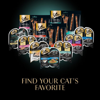 Sheba Premium Puree Lickable Cat Treats, Chicken, Salmon & Tuna, 48 Count | Grain-Free, Real Meat, No Corn/Wheat/Soy, Creamy Texture, Protein-Rich, Single-Serve Squeezable Tubes, 0.49 Oz. Tubes8