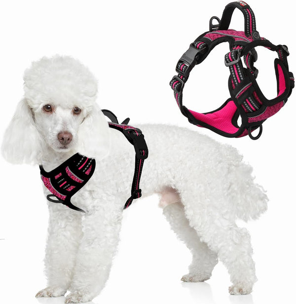 BARKBAY Dog Harness No Pull with ID Tag Pocket - Heavy Duty, Reflective, Easy Control for Large Dogs(Blue,L)38