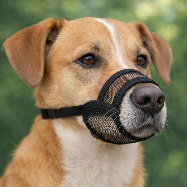 Dog Muzzle Medium Sized Dogs - Soft Muzzle for Medium Sized Dog with Air Mesh | Mussle to Stop Biting Barking and Chewing | Allows Panting and Drinking8