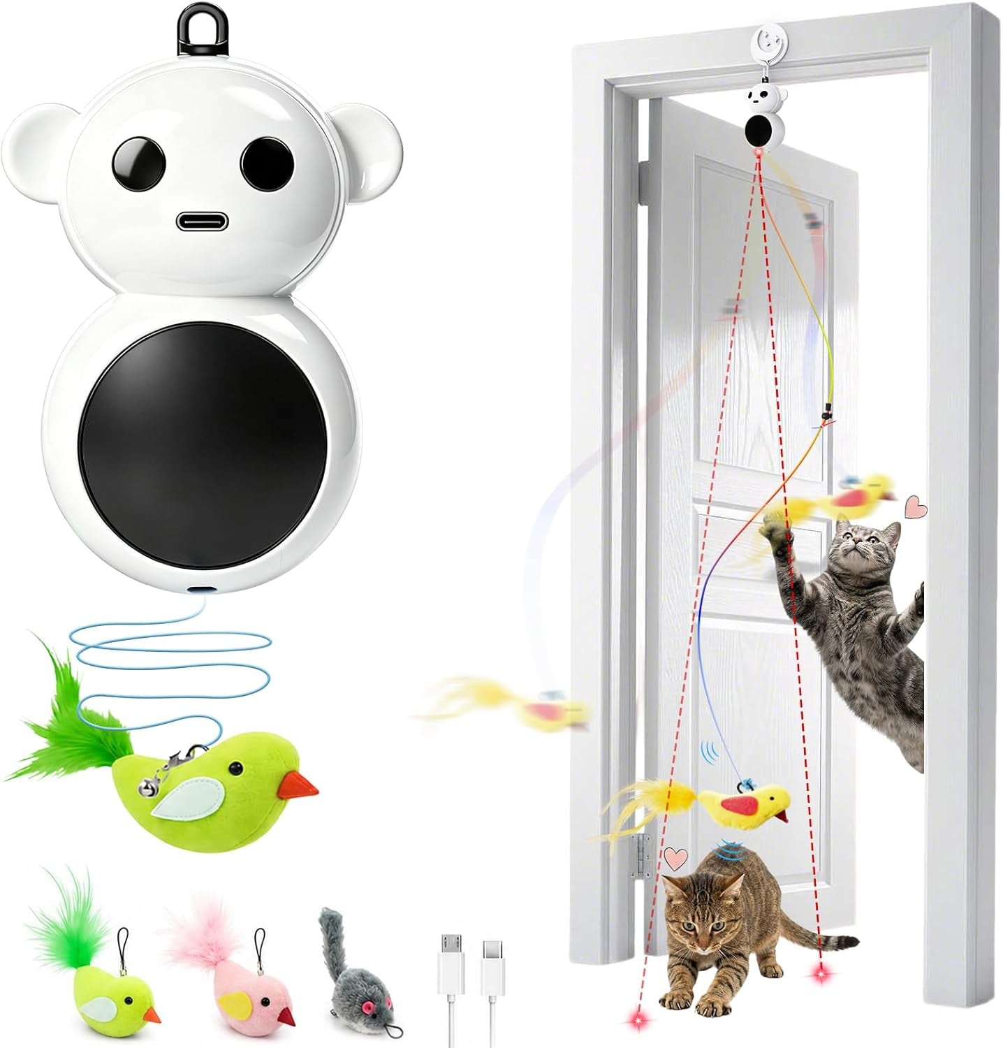 interactive-cat-toys-for-indoor-cats-automatic-laser-cat-toys-flying-bird-feather-cat-wand-toy-best-kitten-adult-cat-enrichment-stimulation-toy-hanging-electric-kitty-toys-for-bored-cats-beige