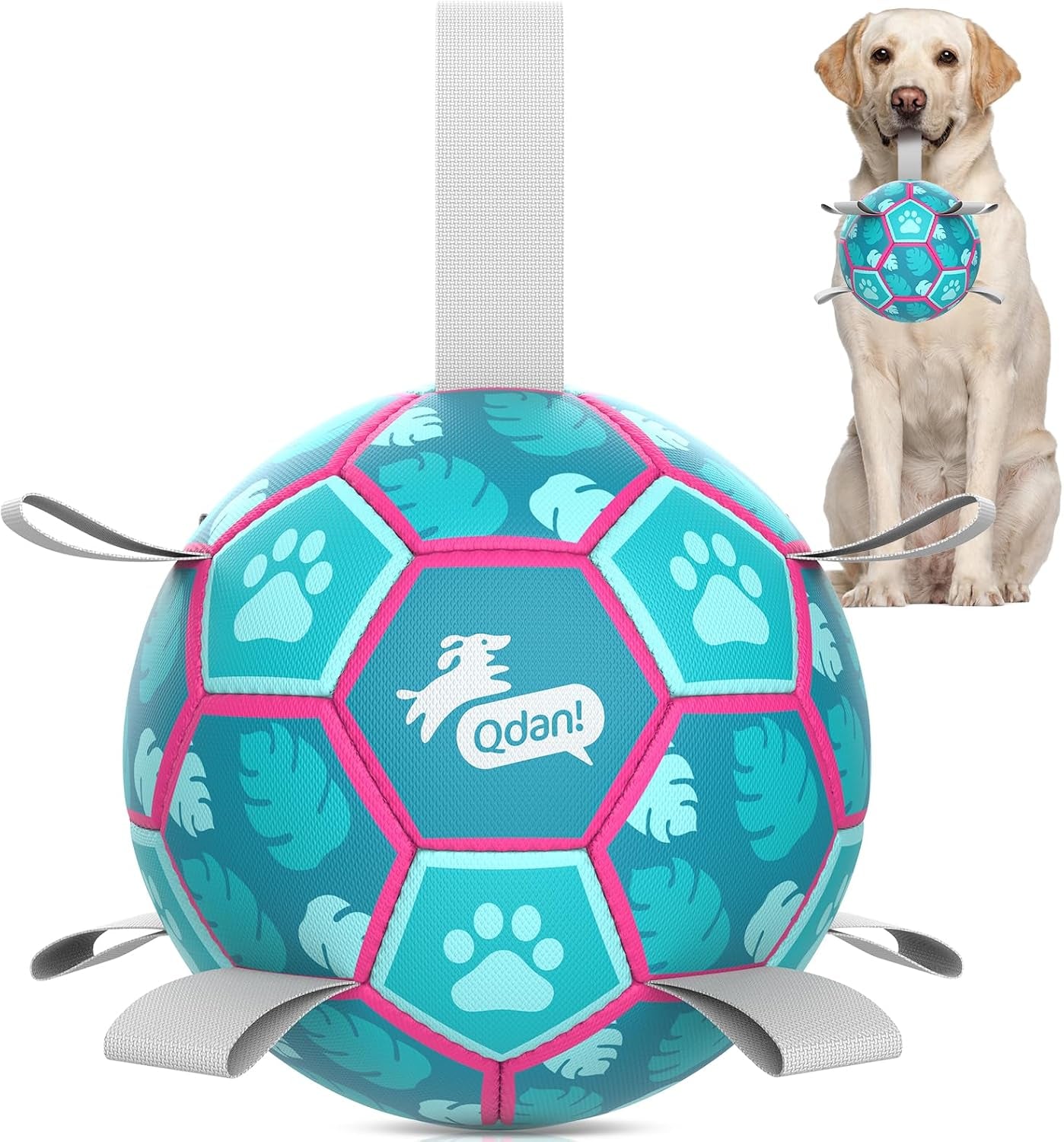 qdan-dog-balls-6-inch-dog-soccer-ball-with-straps-herding-balls-for-dogs-outdoor-dog-toys-balls-for-20-40-lb-dogs-puppy-ball-to-keep-them-busy-dog-pool-water-play-toy-puppy-birthday-gifts