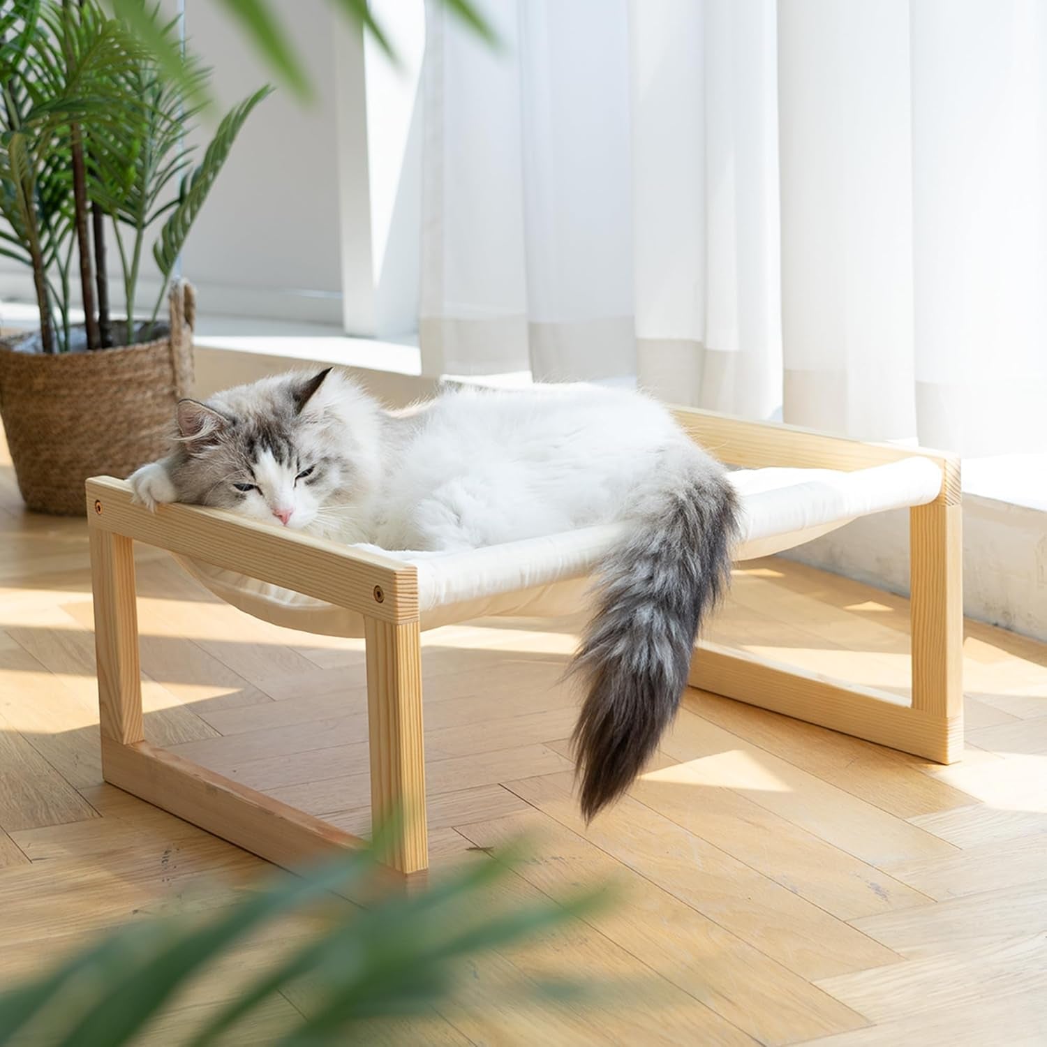 fukumaru-large-cat-hammock-raised-dog-bed-for-indoor-and-outdoor-washable-21-wooden-pet-beds-cozy-velvet-cat-couch-elevated-pet-sofa-for-puppy-bunny-and-small-animal