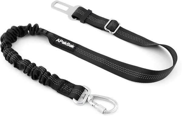 Dog Seat Belt for Car, Car Harness with Locking Aluminum Hook | Adjustable Reflective Nylon Seatbelt with Elastic Bungee, Travel Safety Restraint, for Small Medium Large Dogs, Light Blue13