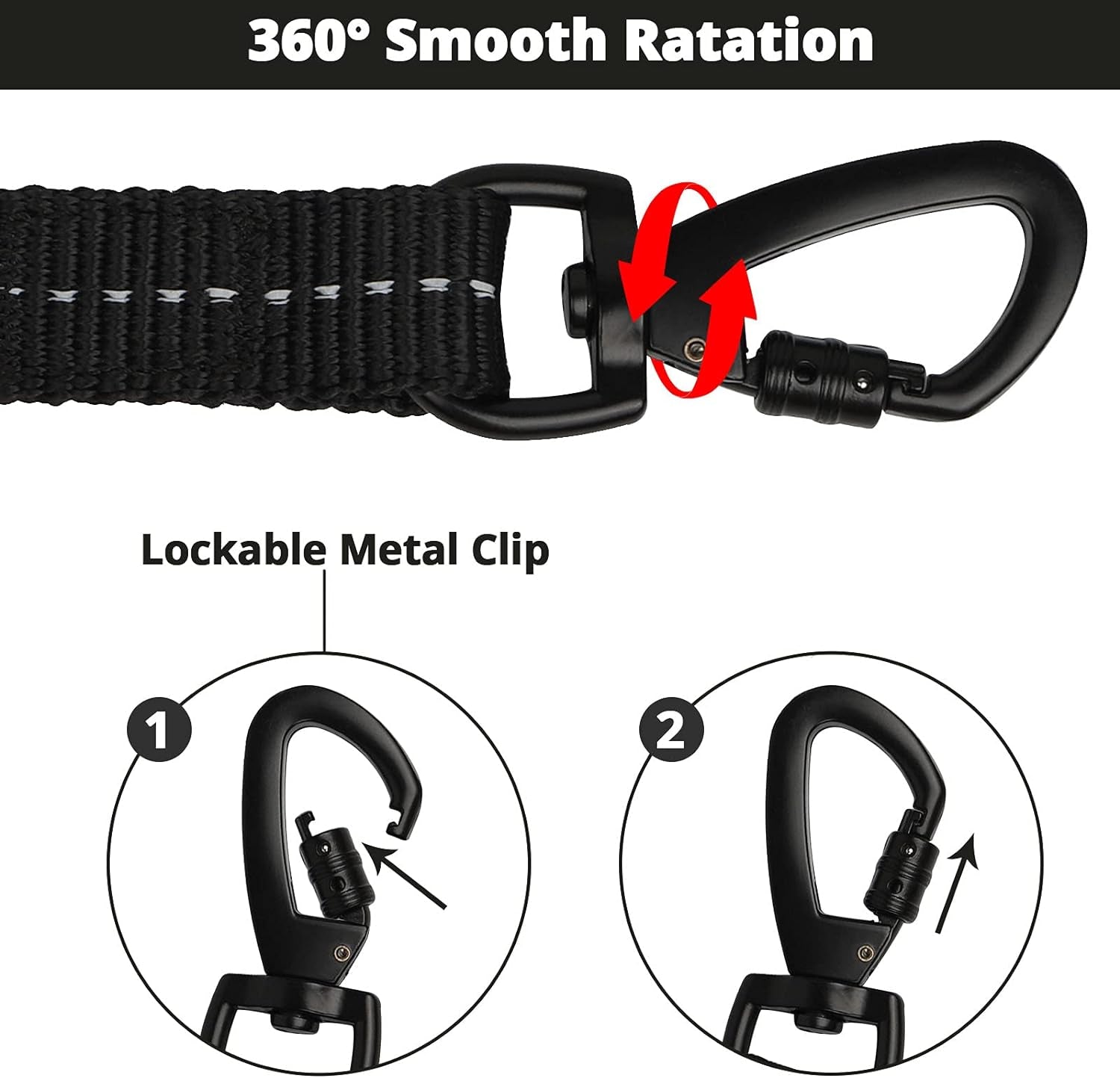 long-dog-leash-15-ft-heavy-duty-rope-leashes-for-dogs-training-with-swivel-lockable-hook-reflective-threads-bungee-and-padded-handle-dog-lead-for-large-small-medium-dogs-outside-walking-hiking