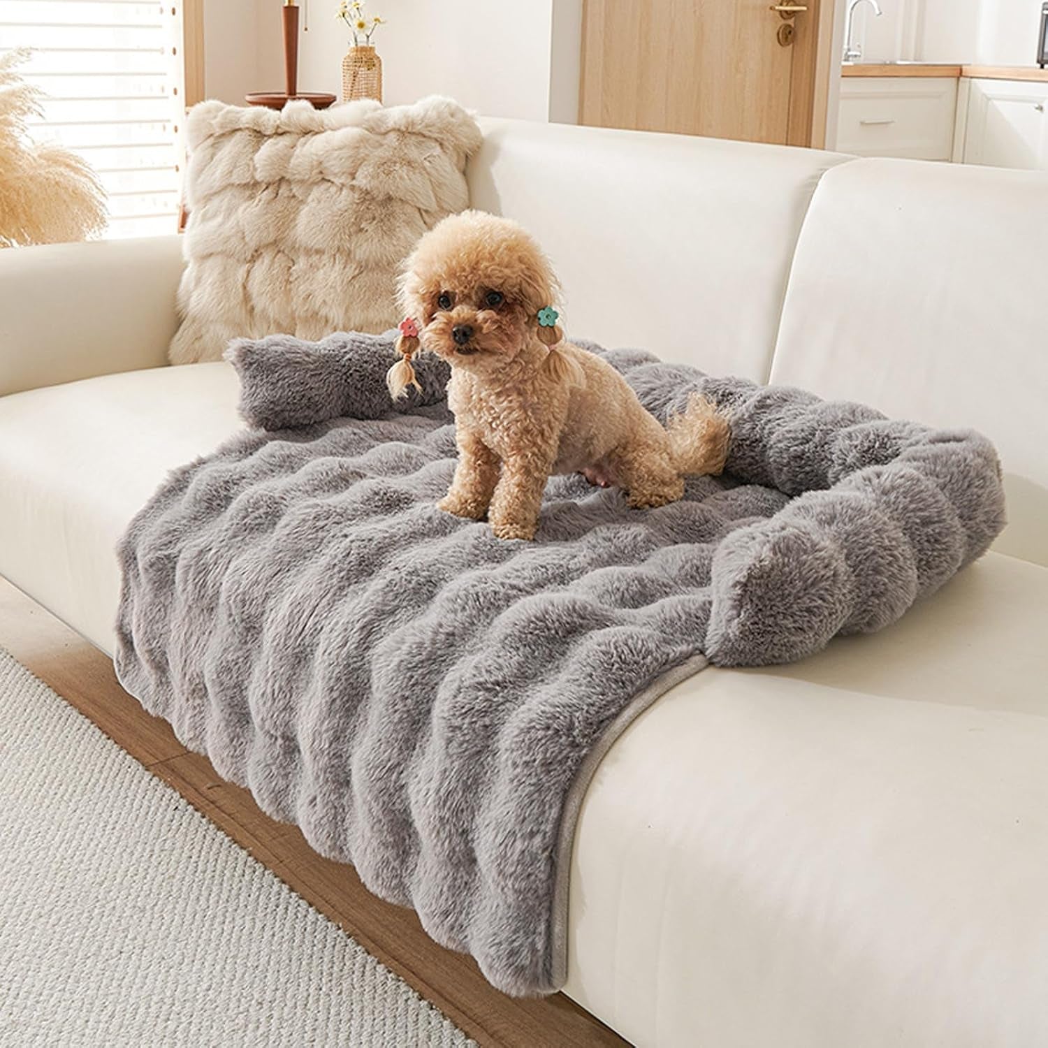 calming-dog-bed-for-couch-29-5-x-29-5-inch-non-slip-rabbit-velvet-dog-sofa-mat-for-furniture-protector-perfect-for-small-medium-dogs-and-cats-khaki-medium