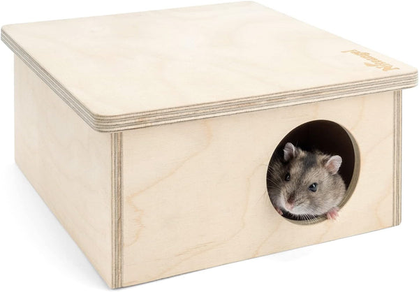 Niteangel Birch Chamber-Maze Hamster Hideout - Small Pets Woodland House Habitats Decor for Hamster Mice Gerbils Mouse9