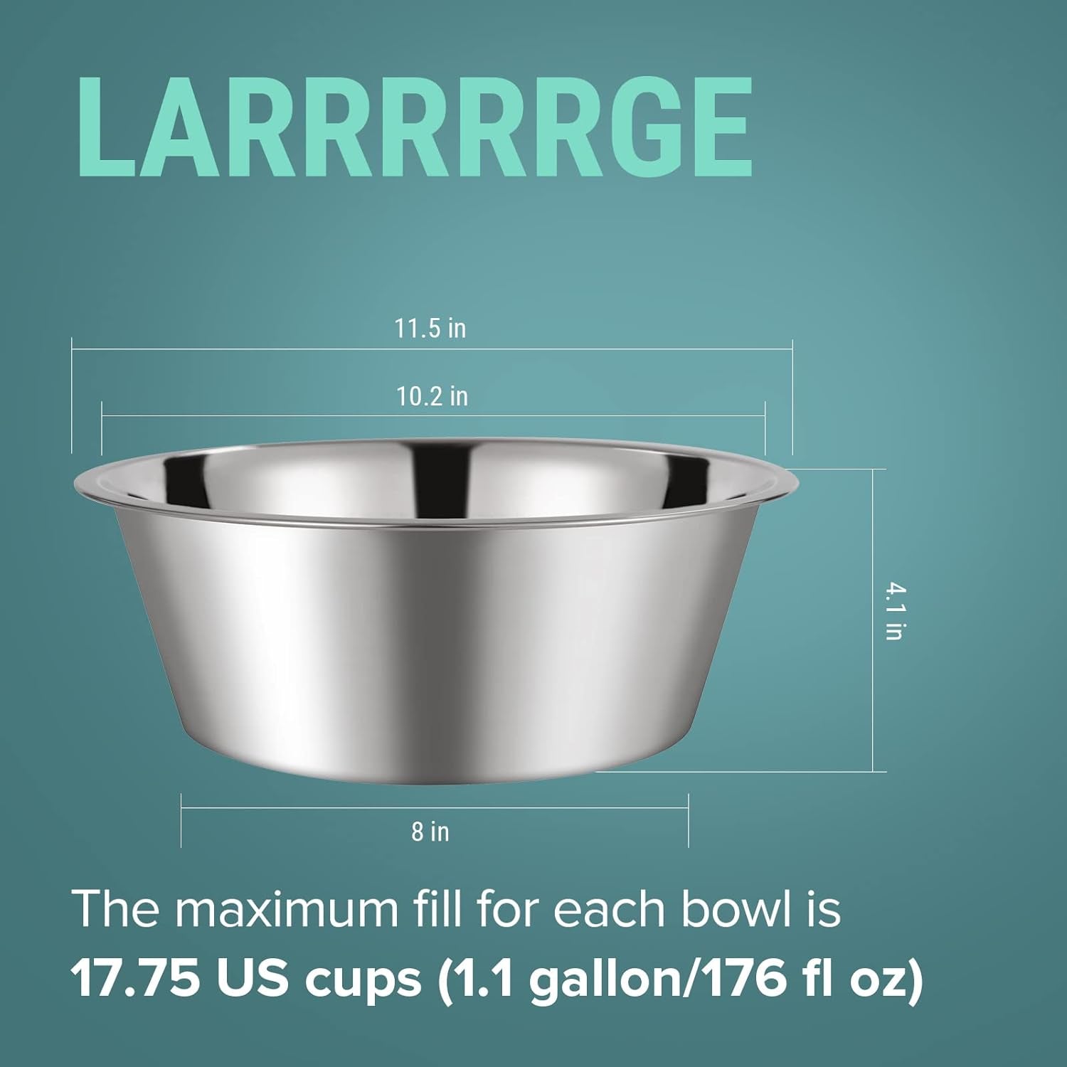 urbuddies-1-1-gallon-extra-large-stainless-steel-dog-water-bowls-2-pack