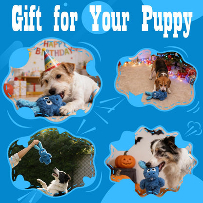 Donkey Squeaky Plush Dog Toy for Small Medium Large Dogs, Blue | Stuffed Plush, Crinkle, Squeaky, Lightweight, for Tug and Chew, Indoor Outdoor Play Keep Dog Busy, Birthday Gift5