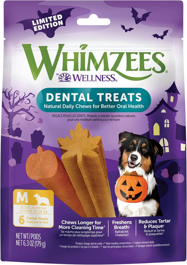 Whimzees Wellness Stix Natural Dog Dental Treat, Chews, Freshens Breath, Medium Size Sticks, 14.81 Oz Bag, 14 Count17