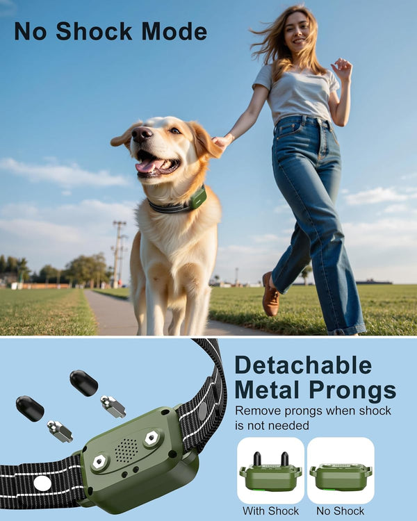 Dog Shock Collar - 4500FT Dog Training Collar with Remote, IPX8 Waterproof Electric Dog Collar with 4 Training Modes, Security Lock, Rechargeable Ecollar for 10-120Lbs Small Medium Large Dogs5