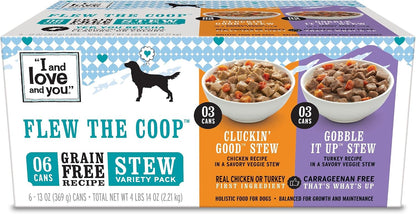 I and Love and You Wet Dog Food - Baad Mooon on the Rise Variety Pack - Beef + Lamb, Grain Free, Filler Free 13Oz Can, 6Pk10