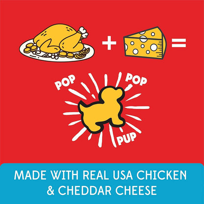 Pup Corn plus - Puffed Dog Treats with Prebiotics and Probiotics - Chicken & Cheddar Cheese (24Oz) - Made in USA6