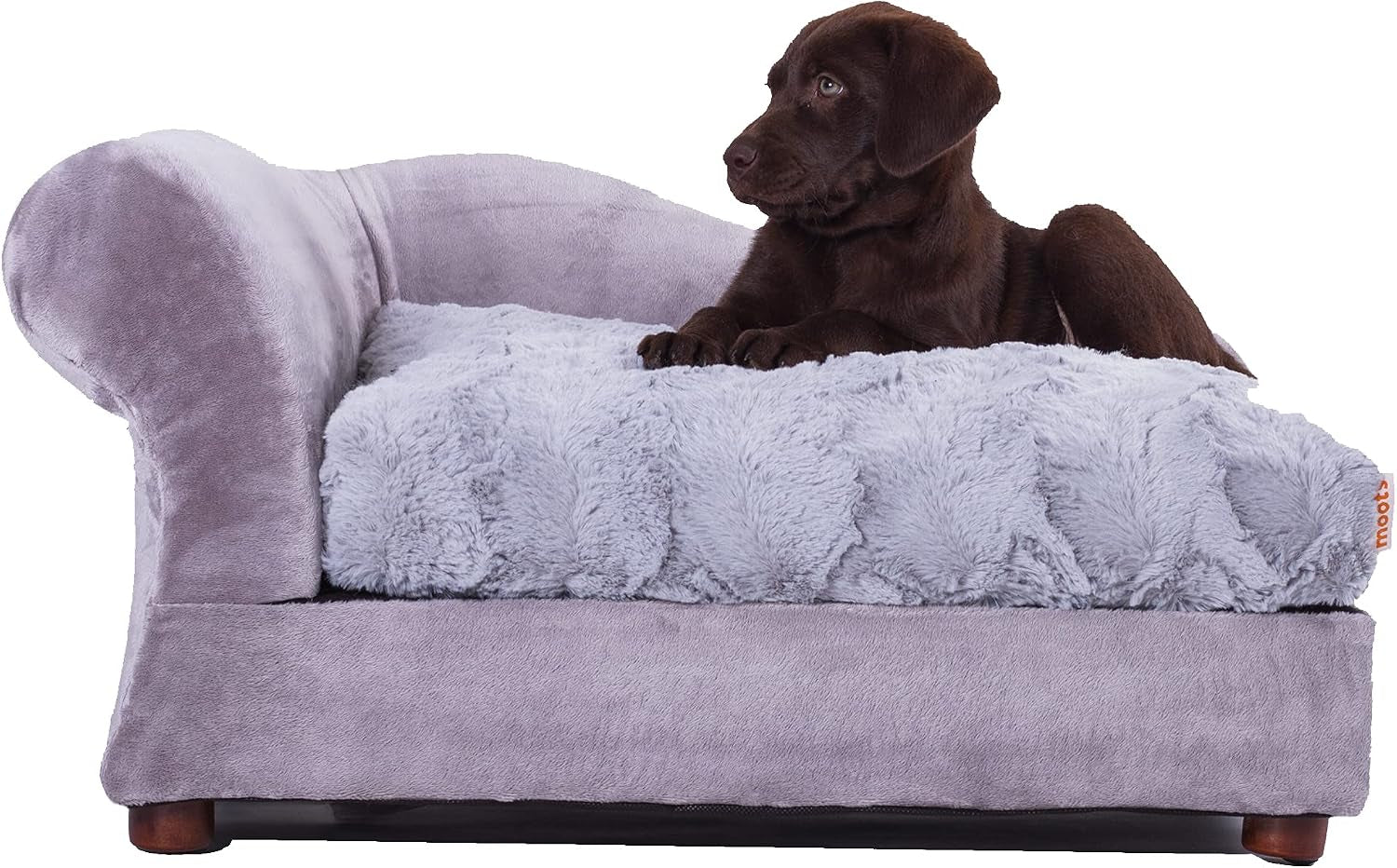 moots-furry-pet-lounge-pet-bed-with-2-pillows-deluxe-sofa-for-dogs-easy-to-coordinate-stylish-and-cleanable-dog-sofa-couch-charcoal-large