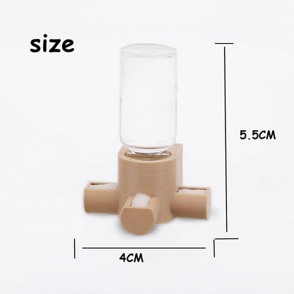 Jumping Spider Water Dispenser, Magnetic Hanging Feeder,Suitable for Jumping Spiders,Tarantulas, Praying Mantises,Arboreal Animals, and Other Small Animal Enclosure Accessories,5Ml (Wooden)2