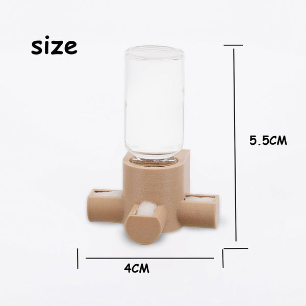 Jumping Spider Water Dispenser, Magnetic Hanging Feeder,Suitable for Jumping Spiders,Tarantulas, Praying Mantises,Arboreal Animals, and Other Small Animal Enclosure Accessories,5Ml (Wooden)2