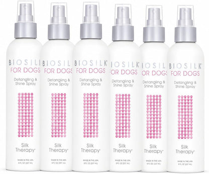 Biosilk for Dogs Silk Therapy Detangling and Shine Protecting Spray, Ph Balanced Leave-In Mist with Silk and Vitamins for Dematting, Paraben-Free, All Coats and Breeds, 8 Fl Oz | Ph-Balanced, Paraben-Free Leave-In Mist with Silk and Vitamins; Dematting Spray for All Coats and Breeds17