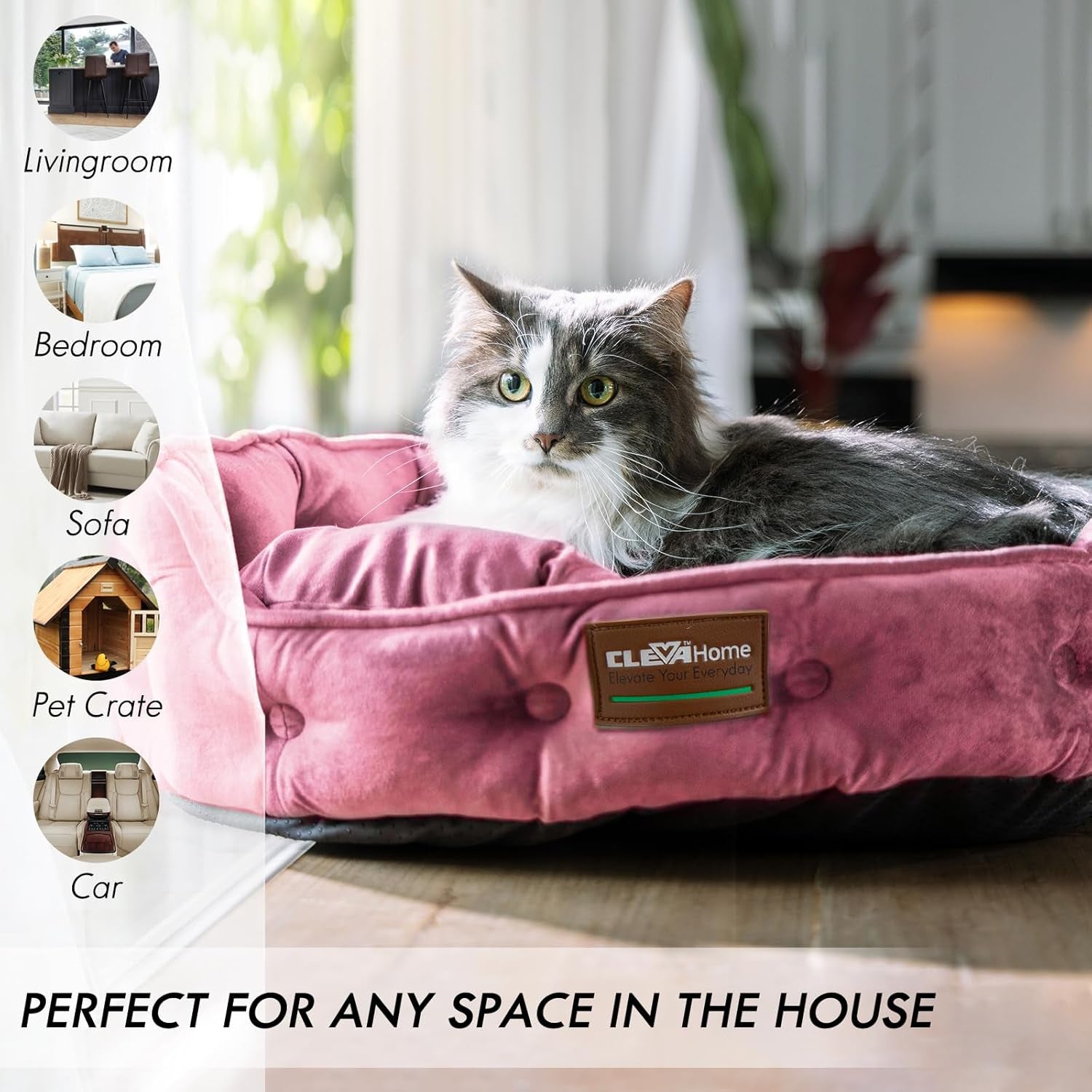 clevahome-cat-dog-bed-for-small-pets-up-to-15lbs-round-cat-beds-for-indoor-cats-machine-washable-comfortable-pet-bed-for-puppy-and-kitten-with-non-slip-bottom-plum-pink