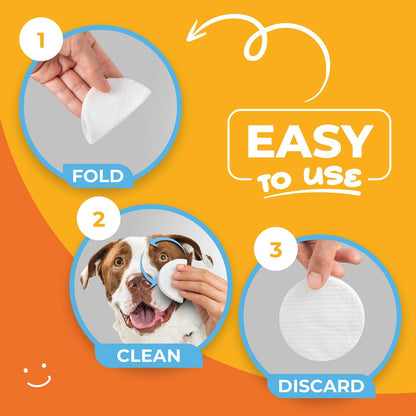 Dog Eye Wipes (100 Count) Hypoallergenic Eye & Face Wipes for Dogs & Cats - Pet Tear Stain Remover & Cleaner - Cleans & Removes Discharge, Crust, & Gunk (Coconut)7