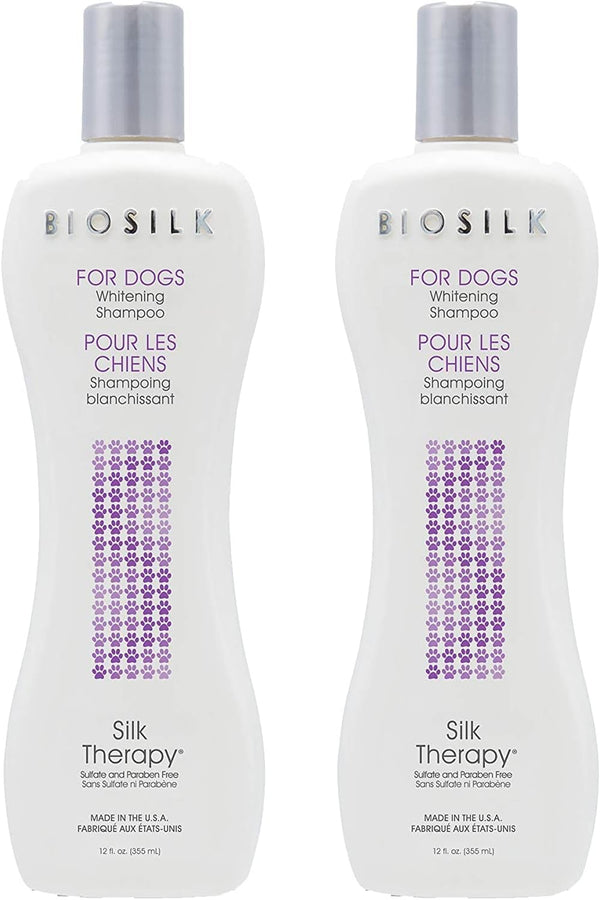 Biosilk Silk Therapy Whitening Dog Shampoo, Brightening Pet Shampoo with Silk Protein for White and Light Colored Coats, Enhances Shine and Softness, Ph Balanced Dog Wash, 12 Fl Oz | Brightening Formula with Silk Protein Enhances Shine and Softness for White and Light Coats8