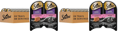 Sheba Perfect Portions Pate Wet Cat Food, Savory Chicken, 2.6 Oz, 24 Ct | Grain-Free, 48 Servings, No Fillers, Made in USA, Real Meat, Complete & Balanced, Essential Vitamins, Twin-Pack Trays19