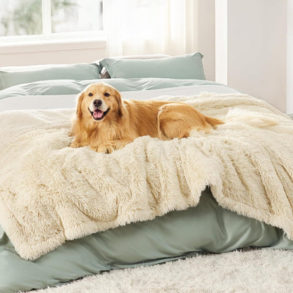 Bedsure Waterproof Dog Blanket for Small Dogs Cats Fluffy Faux Fur, 30X40 | Plush Fuzzy Reversible Pet Blankets for Couch and Dog Bed, Soft Calming Throw Cat Puppy Blanket Washable, Dog Gift, Brown24