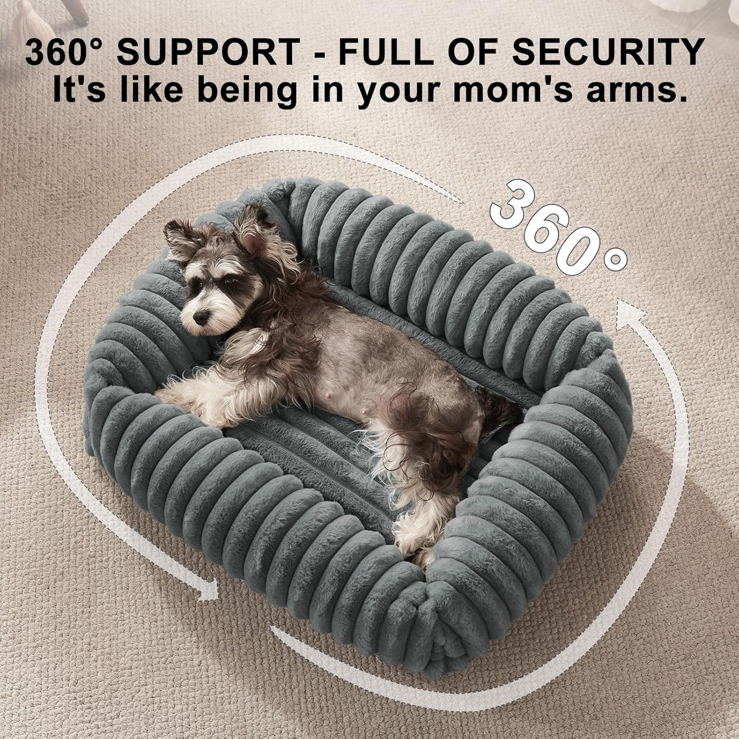 furtime-dog-bed-for-small-dogs-cat-beds-for-indoor-cats-washable-orthopedic-rectangle-soft-calming-puppy-bed-with-removable-cover-durable-pet-cuddler-with-anti-slip-bottom-grey-s-20x19x6