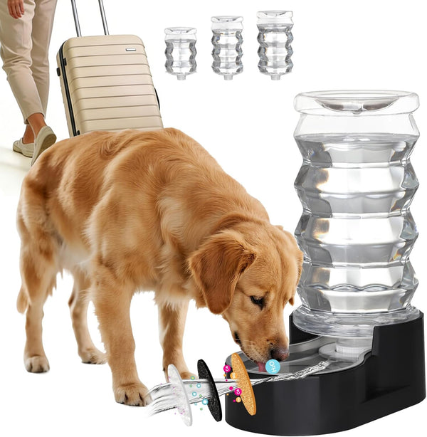 RIZZARI 8L Gravity Dog Water Dispenser: Stainless Steel Bowl Anti-Splash | Wide Mouth Easy Cleaning/ Dishwasher Safe/No Electricity Needed/ Filtered Fresh Water / Multi-Pet Homes16