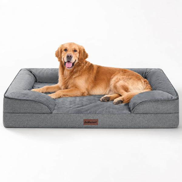 Dog Bed for Extra Large Dogs, 44-Inch Orthopedic XL Waterproof Pet Beds | Aodisman Big Size Pet Bed with Sides,Comfort Thick Egg-Crate Foam,Dog Crate Pad & Couch Bed,Washable Cover & Non-Slip Bottom1