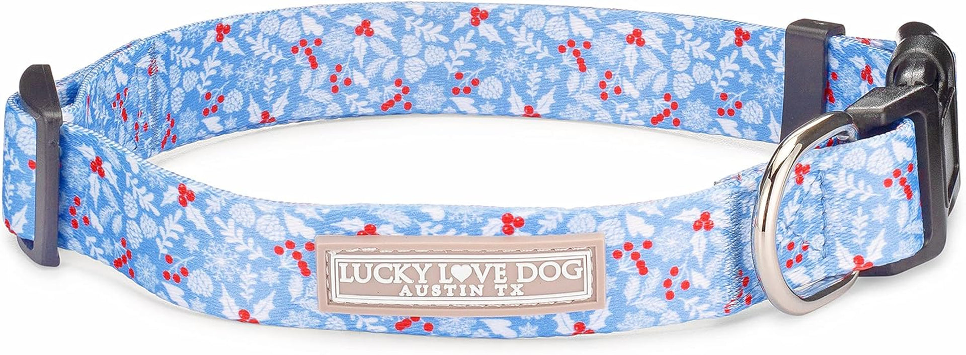 lucky-love-dog-easy-click-buckle-dog-collar-with-leash-set-combo-durable-comfortable-for-male-female-dogs-pet-collar-for-medium-dogs-secure-fit-blackbird-combo-medium
