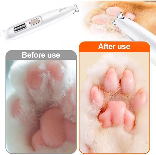 Dog Paw Trimmer,Furry Basics Pet Hair Trimmer,Saffory Dog Paw Trimmer with LED Light,Low Noise USB Rechargeable,Waterproof Pet Hair Shaver for Dogs and Cats5