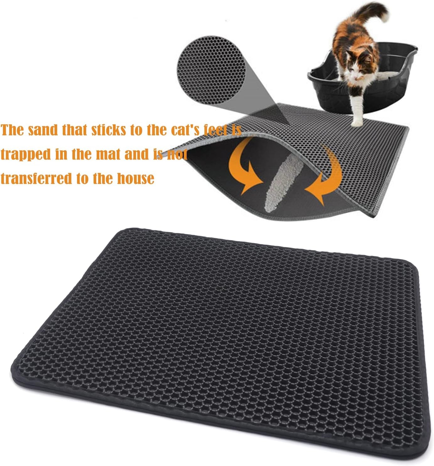 hongk-pet-supplies-cats-litter-housebreaking-60x45-black-cat-litter-mat-double-layer-pad-trapper-folding-pad-eva-foam-rubber