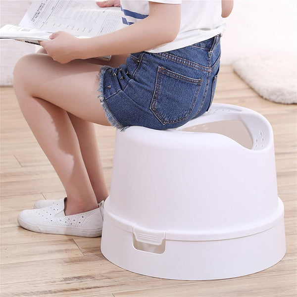 Dog Potty Training Toilet ﻿ Top Entry Cat Litter Box with Scoop Splash-Proof Multifunctional Toilet Base round Detachable Tray PP Material(C)4