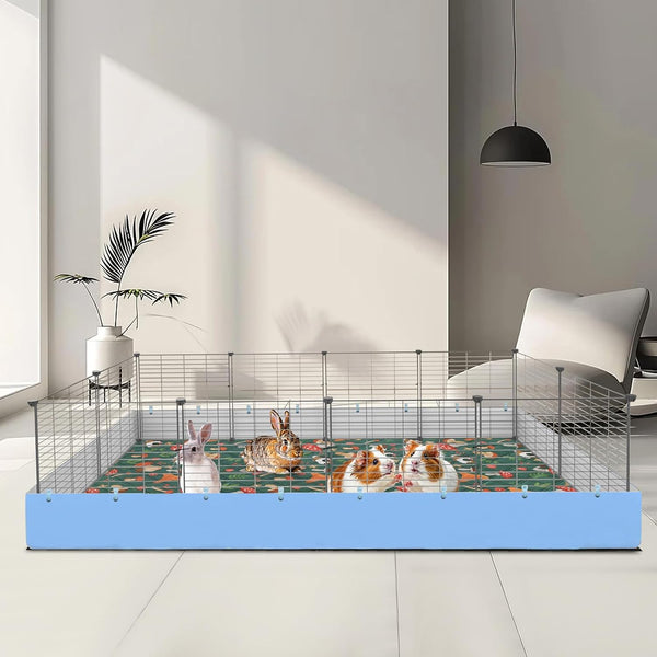 Mechpia 2 Pack Guinea Pig Cage Liners - Washable 47"X24" Bedding Pee Pad, Super Absorbent, Waterproof & Anti-Slip Reusable Mat for Rabbit, Hamster, Rat3