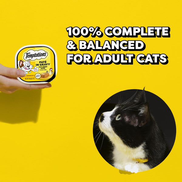 Temptations Pate in Gravy Wet Cat Food, Variety Pack, 3.5 Oz, 36 Count | Real Chicken or Salmon, 35 Vitamins & Minerals, Antioxidant Vitamin E, No Artificial Flavors, Supports Health & Hydration2