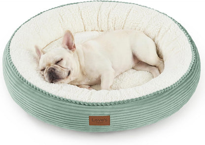 Love'S Cabin round Donut Cat and Dog Cushion Bed, 20In Bed for Cats or Small Dogs, Anti-Slip & Water-Resistant Bottom, Super Soft Durable Fabric Pet Beds, Washable Luxury Cat & Dog Bed Gray21
