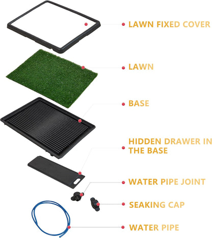 Nesightion——Dog Toilet That Can Drain Water, Dog Urinal.25 * 20 * 2 in | Includes a 6.6-Foot Drainage Pipe That Allows Pet Urine to Flow Away Directly, Saving the Owner'S Time3