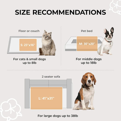 1 Pack 3 Calming Blankets Fluffy Premium Fleece Pet Blanket Soft Sherpa Throw for Dog Puppy Cat Beige Small (23" X16'')3
