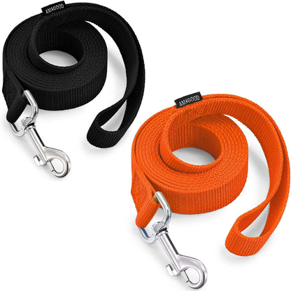 AMAGOOD 6 FT Puppy/Leash, Strong Traditional Style with Easy to Use Collar Hook, Great for Small, Medium and Large Dogs (5/8In X 6 Ft, Purple)65