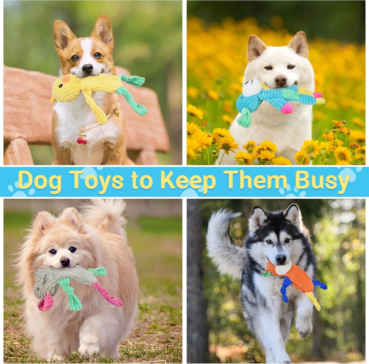 lechong-5pcs-squeaky-dog-toys-large-crinkle-dog-toys-for-large-medium-and-small-dogs-puppy-toys-to-keep-them-busy-great-value-dog-toy-bundle