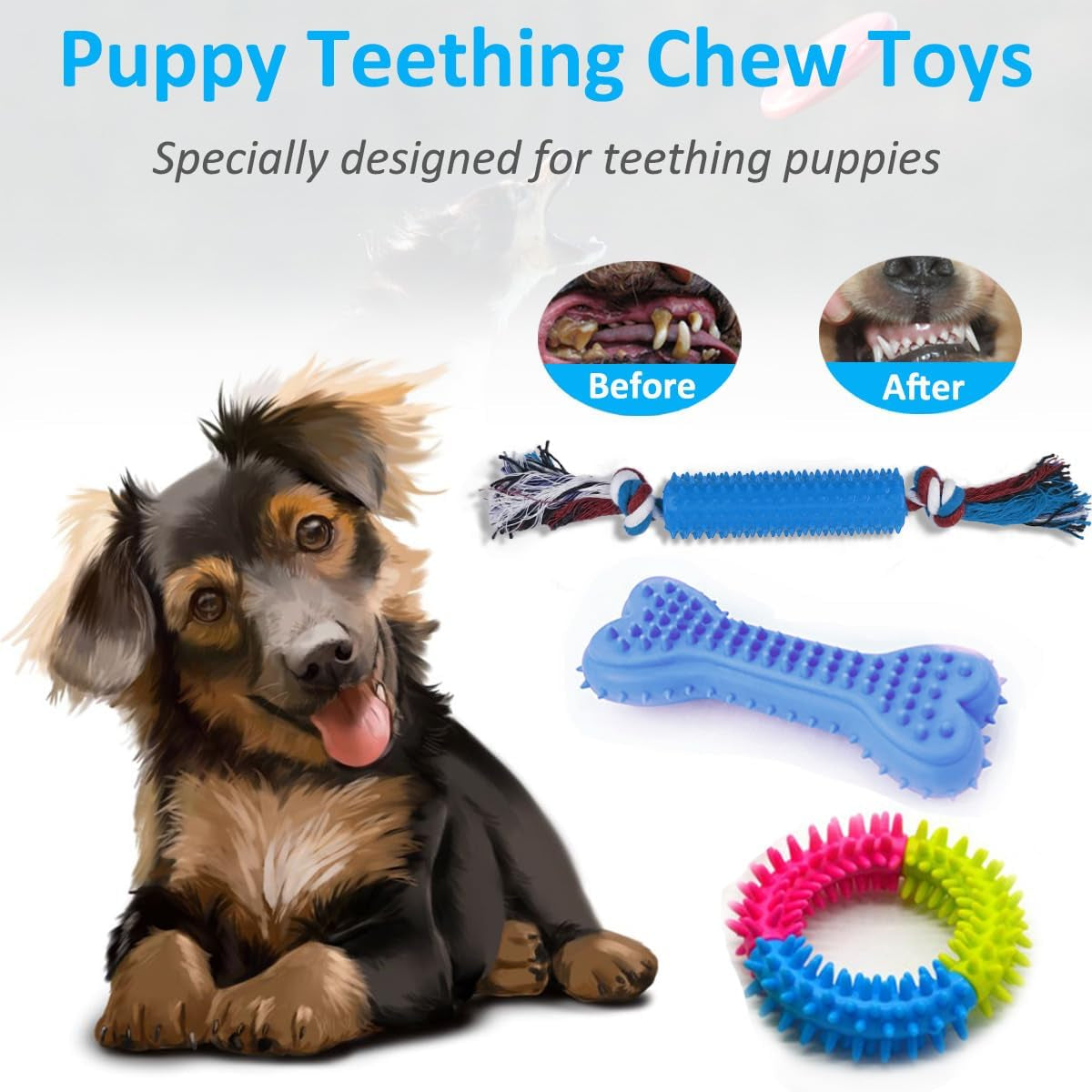beiker-dog-teething-chew-toys-15-pack-small-medium-breed-puppy-toy-variety-dogs-rope-chew-toys-bundle-for-boredom-pet-interactive-squeaky-treat-dispensing-ball-for-puppies