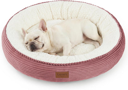 Love'S Cabin round Donut Cat and Dog Cushion Bed, 20In Bed for Cats or Small Dogs, Anti-Slip & Water-Resistant Bottom, Super Soft Durable Fabric Pet Beds, Washable Luxury Cat & Dog Bed Gray51