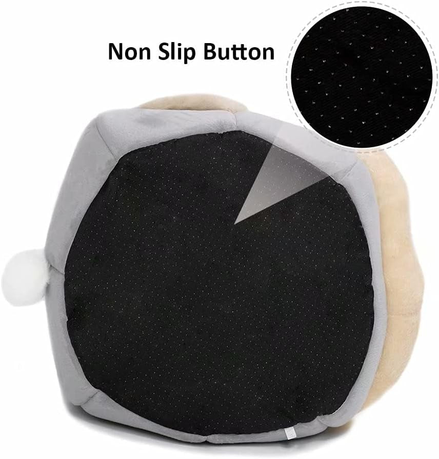 cat-beds-for-indoor-cats-rabbit-shaped-cat-cave-bed-with-hanging-toy-grey-m-super-soft-calming-cat-tent-house-for-kitten-puppy-warm-plush-machine-washable-removable-cushioned-pad-cute-cat-hideaway