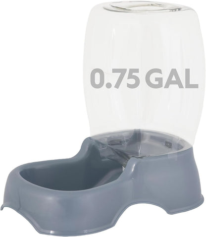 Petmate Pet Cafe Cat and Dog Gravity Water Dispenser - Water Bowl for Cats and Dogs, USA Made, 0.75 GAL, Pearl Gray1
