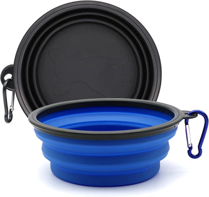 2-Pack Small Dog Travel Bowl, Collapsible Bowls for Dogs | Foldable Cat Water Bowl, Portable Pet Feeding Watering Traveling Dish (Black & Orange)9