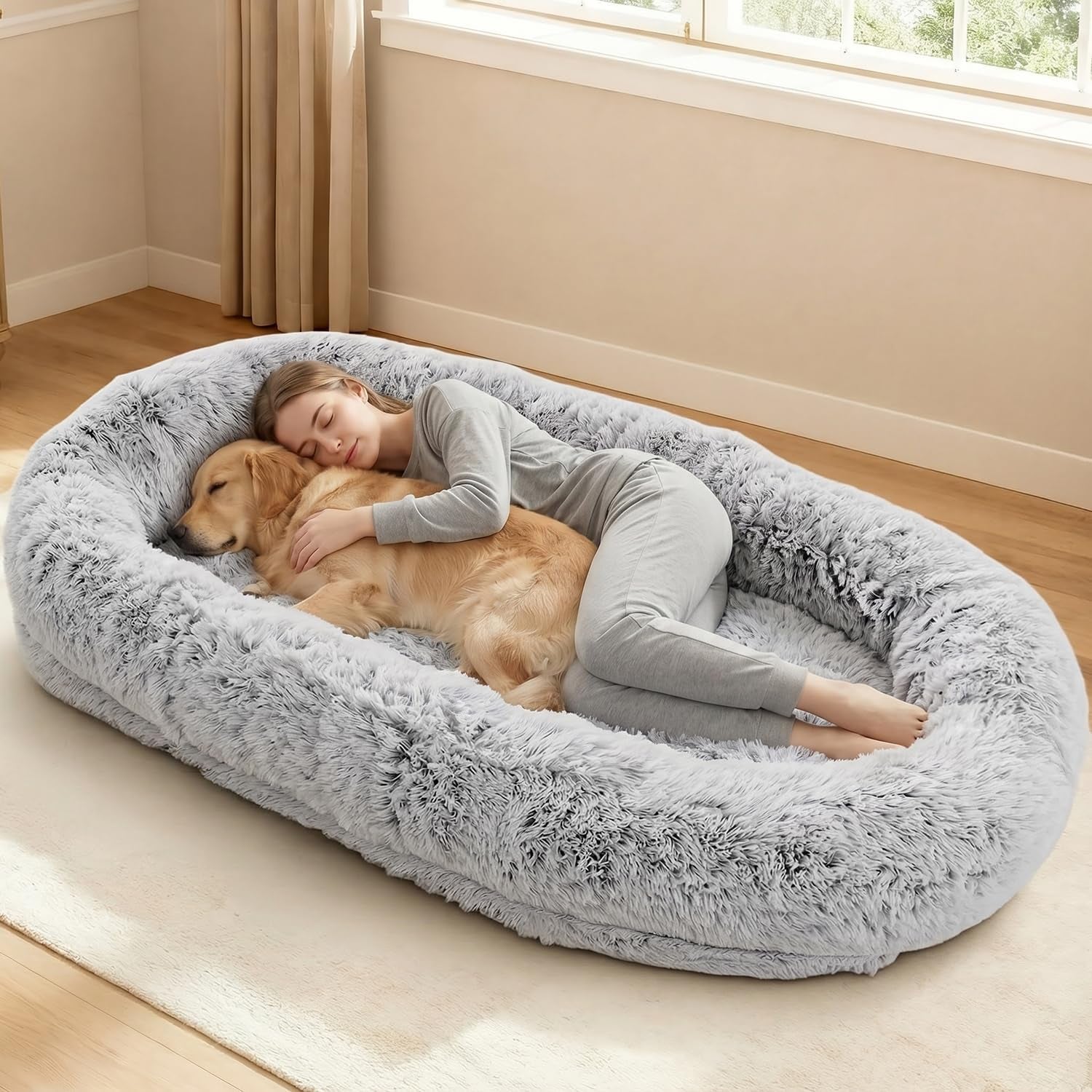 79x44x12-5-human-dog-bed-for-adult-faux-fur-washable-human-dog-bed-portable-handle-egg-orthopedic-foam-human-bed-extra-large-grey